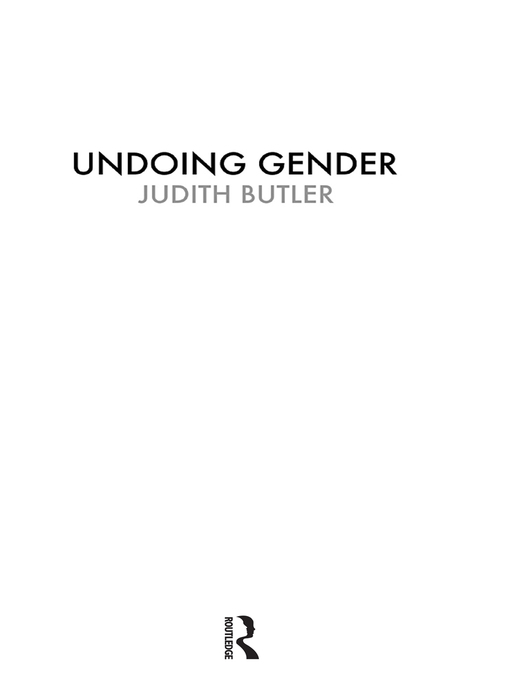 Title details for Undoing Gender by Judith Butler - Available